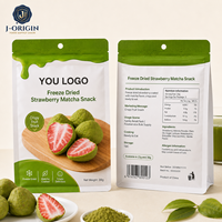Gefreeze-droogde aardbeienmelkpoeder Matcha knapperige fruitsnack 38g 12 maanden houdbaarheid kant-en-klaar dessert topping OEM Private