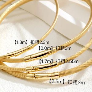 Xinfly High-Grade 18k Gold German Craft Wire <b>Bracelet</b> and <b>Memory</b> Rebound Neck Ring Silky Braided <b>Bracelet</b> Ring for Anniversary - Product Image 3