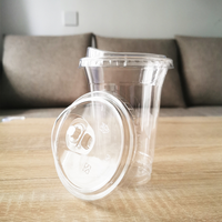 Nouveau design – Couvercles sans paille en PET de qualité alimentaire – Tailles personnalisables – Couvercles en plastique jetables pour thé boba et boissons froides
