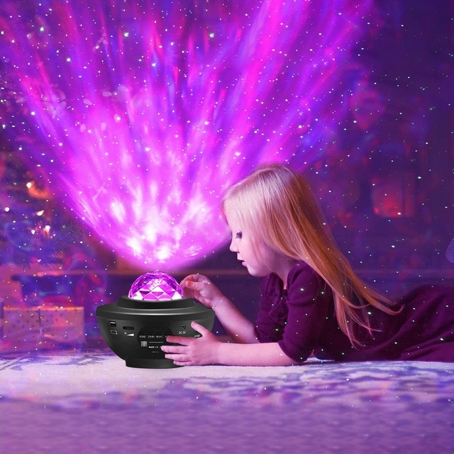 Smart Laser Starry Sky Night Light Projector BT Music Speaker Holiday Light Galaxy Star Projector With Remote Control