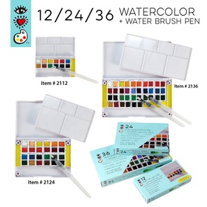 Assortiment de 24 couleurs professionnelles, ensembles de poêles à aquarelles parfaite - Product Image 6