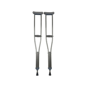 Underarm <b>Crutches</b> Aluminum Alloy Adjustable Height <b>Walking</b> Aid For Elderly And Disabled People - Product Image 1