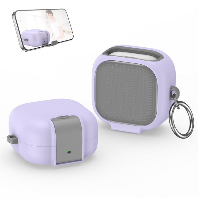 Wholesale Rugged Hybrid TPU PC Protective Case for Samsung for Galaxy Buds 4 Pro for Buds 4 with Integrated Phone Stand Holder