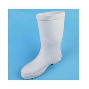 Hot sale best quality new arrivals rubber wellies gumboots rain boots for men natural white rubber rain shoes