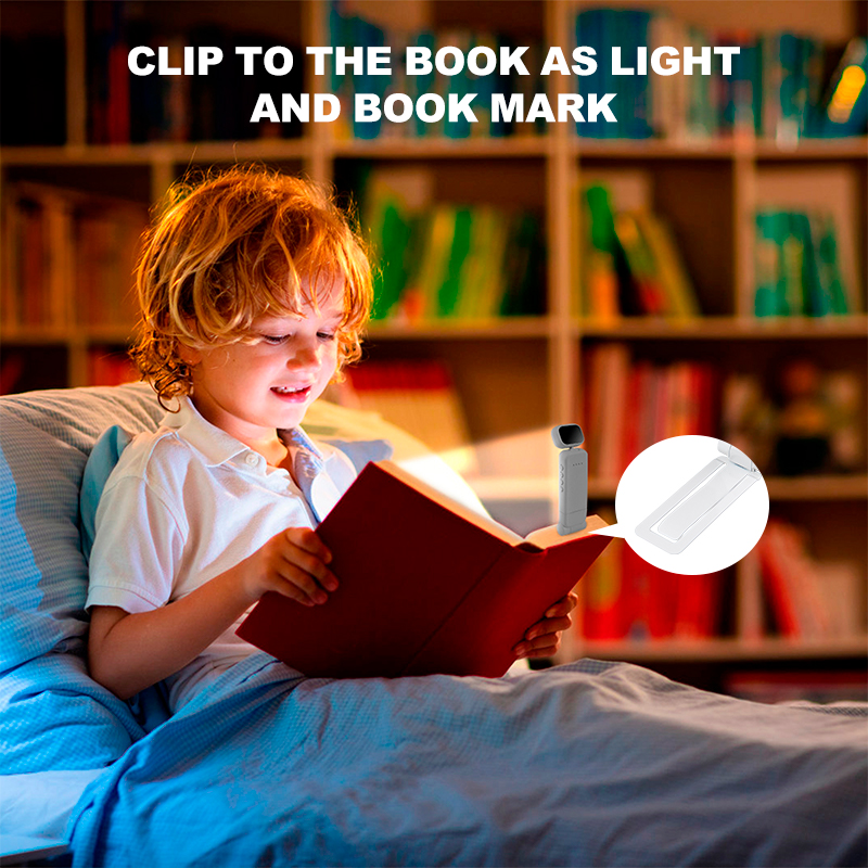 JGZM CP-NL06 USB Rechargeable Book Light - 3 Color Temperatures Stepless Dimming