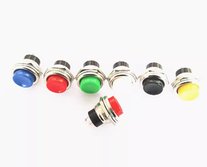 16mm Round Momentary <strong>Switch</strong> 3A125VAC/6A125VAC DS-212 <strong>SPST</strong> Self-reset <strong>Push</strong> <strong>Button</strong> <strong>Switch</strong> Red/Green/Blue/Yellow/White/Black - Product Image 3