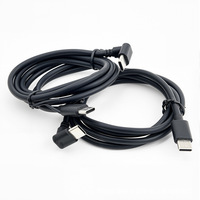 Kabel Data Sudut 60W Pengisian Cepat PD Silikon Ramah Kulit Tipe-C 1 Meter Khusus untuk Ponsel Tablet Tahan Sobek