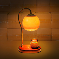Nouvelle lampe à cire fondue avec corps en métal et abat-jour en verre, lampe de table à commande par interrupteur, livraison directe disponible