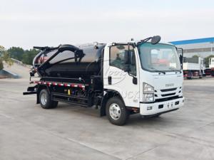 Isuzu KV100 4×2 sewage <b>suction</b> and septic tanker truck with high efficiency vacuum <b>pump</b>,Rear tank door with hydraulic control - Product Image 2