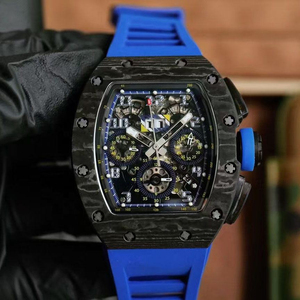 High-end men's mechanical <b>watch</b>, 10th anniversary edition with carbon fiber tonneau-shaped automatic movement. - Product Image 1