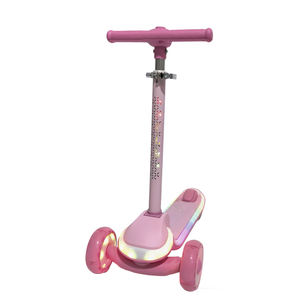 Trottinette <span class=keywords><strong>à</strong></span> trois roues pliable et réglable pour enfant, avec siège, multicolore, en plastique, logo personnalisé, vente en gros - Product Image 4