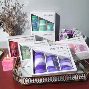 Coffret de 3 bougies cylindriques parfumées en cire de soja, sans fumée, <span class=keywords><strong>pour</strong></span> la maison, idéal <span class=keywords><strong>pour</strong></span> Noël, vente en gros, choix cadeau <span class=keywords><strong>pour</strong></span> amis - Product Image 3