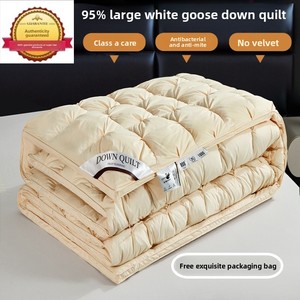 Couette en <span class=keywords><strong>duvet</strong></span> ChamXue, <span class=keywords><strong>duvet</strong></span> <span class=keywords><strong>de</strong></span> canard blanc, insert <span class=keywords><strong>de</strong></span> couette, couette en <span class=keywords><strong>duvet</strong></span>, épaissie, tissage en coton pur, fleurs tirées, douce et épaisse - Product Image 4