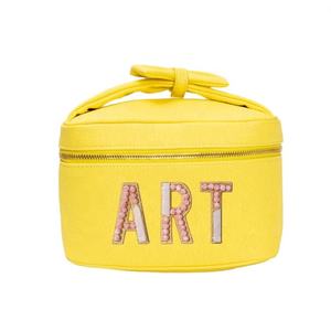 Fascinant chenille grand étui de beauté avec poignée en cours d'exécution douce trousse de toilette haut de gamme vanité de voyage pour maquillage artiest - Product Image 4