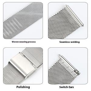 นาฬิกาอัจฉริยะสำหรับ Huawei GT5 Apple iWatch, สุดหรู<span class=keywords><strong>สาย</strong></span>04-22มม. <span class=keywords><strong>สาย</strong></span>สแตนเลสแบบ Milanese ระบายอากาศได้สายนาฬิกา GT5 - Product Image 6