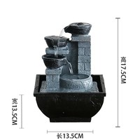 Fontaine d'eau de table en résine à cascade de pierres et boule rotative Feng Shui, décoration de bureau, pour la maison et le bureau, directement de l'usine