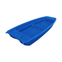 Bateau de pêche en PE épaissi à coque stable, anti-chaviment, à flottabilité par injection d'eau, rotomoulé, durable et personnalisable