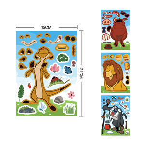 Autocollants de dessin animé <span class=keywords><strong>Roi</strong></span> <span class=keywords><strong>Lion</strong></span> pour fête, autocollants de jeu pour enfants garçons, autocollants à thème <span class=keywords><strong>lion</strong></span> pour fête, cadeau de fête - Product Image 4