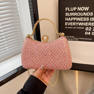 Sac élégant à porter sous le bras, sacs de soirée de luxe ornés de diamants avec chaîne, sacs à bandoulière pour femmes, sacs fourre-tout tendance pour femmes - Product Image 2