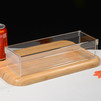 Boîte à gâteau tiramisu en acrylique transparent avec couvercle coulissant 30 cm, boîte de présentation transparente pour pain long, pour boulangerie, vente en gros