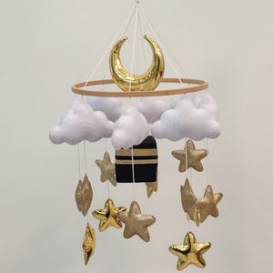 Toptan ses yumuşak dönen islam müslüman arapça oyuncaklar yıldız ay asılı kuran bebek mobil ile müzikal - Product Image 3