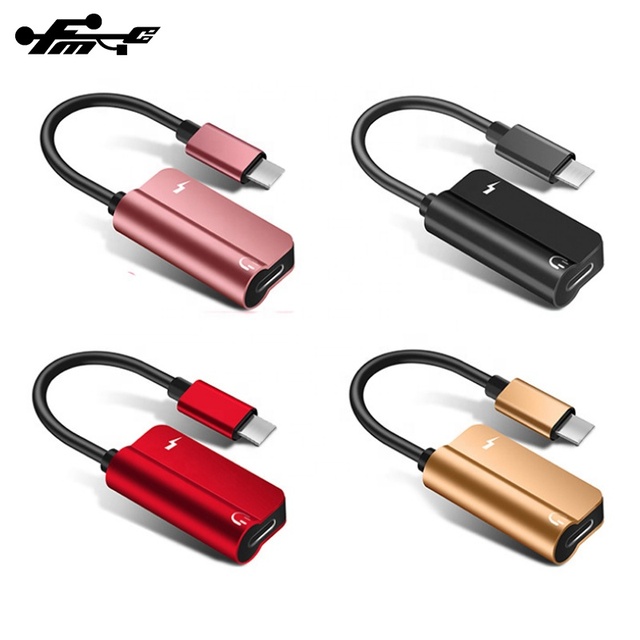 2 in 1 AUX Adapter Support Charging with 3.5mm Headphone Splitter Audio Adapter