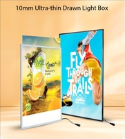 Kotak Lampu LED Tahan Air & Papan Menu Digital untuk Restoran dengan Bingkai Poster Backlit Panel Display Iklan
