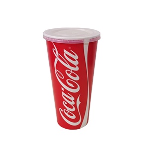 Gobelet en papier unique personnalisé imprimé écologique 12oz 16oz 22oz 30oz pour boissons froides, jus, boissons, 400ml avec couvercles pour fête, club, boutique, restaurant - Product Image 1