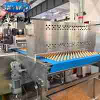 Ligne de production automatique de biscuits fourrés, machine à fabriquer des biscuits multidrops à vendre
