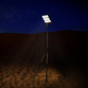 Lámpara de Trabajo LED Recargable a Prueba de Agua con Energía <span class=keywords><strong>Solar</strong></span> y Batería, Trípode Ajustable para Jardín, Camping, Senderismo y Escalada - Product Image 1