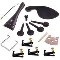 Ebony 4/4 Violin Accessories Kit for Violin Stringed Instrument Accessories 15pcs/set