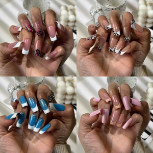 Nuevo Diseño, <span class=keywords><strong>Uñas</strong></span> Acrílicas <span class=keywords><strong>Francesas</strong></span> <span class=keywords><strong>Largas</strong></span> y <span class=keywords><strong>Cuadradas</strong></span> al por Mayor, <span class=keywords><strong>Uñas</strong></span> Postizas Artificiales, <span class=keywords><strong>Uñas</strong></span> <span class=keywords><strong>Largas</strong></span> para Mujer - Product Image 2