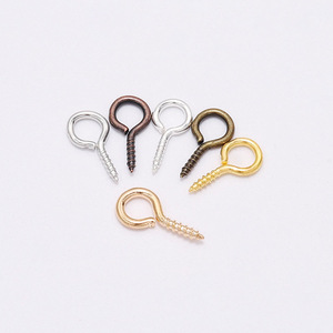 Diy Jewelry Screws Eye <b>Bolts</b> Alloy Plated Round For Bracelet Making Silver Gold Antique Bronze - Product Image 4
