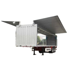 2 ejes 3 ejes 40 pies ala voladora van caja semirremolque con puerta abierta lateral - Product Image 1
