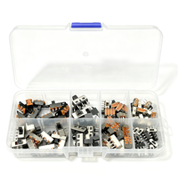 Kit d'assortiment de 70 mini-interrupteurs à glissière, interrupteurs micro-bascule verticaux marche/arrêt à montage sur circuit imprimé pour projets électroniques DIY