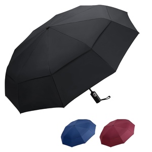 ร่มโปรโมชั่นอัตโนมัติเต็มรูปแบบ 2 ชั้น พับได้ 3 ตอน ร่มพกพาสำหรับเดินทางกลางแจ้ง ขนาดกะทัดรัด ร่มกันแดดหรูหรา สกรีนโลโก้ได้ - Product Image 2