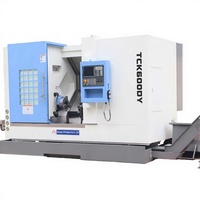 Tour CNC à lit incliné 3 axes TCK600Y, centre de tournage à broche unique 220V, conception horizontale de moyenne capacité pour la construction métallique