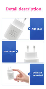 20W de carga rápida USB2.0 Tipo-C Adaptador de corriente Pd UE EE. UU. Enchufe Cargador de puertos duales para protección <span class=keywords><strong>OT</strong></span> de computadora portátil - Product Image 5