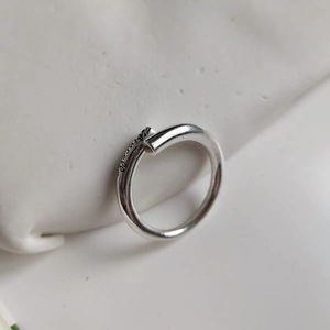S925 Sterling <b>Silver</b> Letter Index Finger <b>Ring</b> For Women Simple Unique Fashion Jewelry Gift - Product Image 2