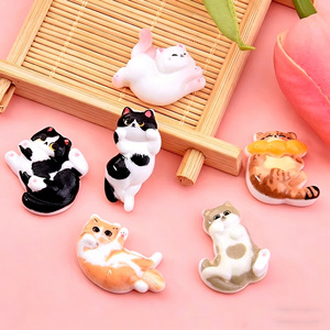 Imanes de nevera, fundas para teléfono, pegatinas de escritorio y accesorios de joyería con diseño de <span class=keywords><strong>gato</strong></span> simulado, hechos a mano con técnica de goteo de aceite DIY - Product Image 1