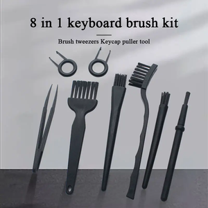 6 buah Set sikat pembersih Keyboard portabel, Multi ukuran dengan pinset Anti statis untuk komputer - Product Image 4