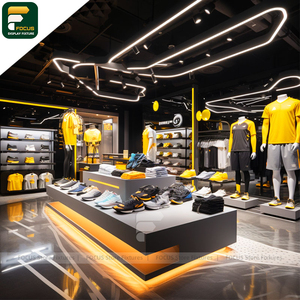 ราวแขวนเสื้อผ้าพร้อมราวแขวนสำหรับร้านค้าปลีกเสื้อผ้า ดีไซน์สวยงาม - Product Image 4