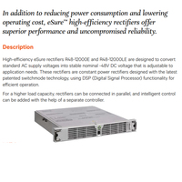 Nouveau Module redresseur Vertiv Original de puissance de commutation, redresseur eSure à haute efficacité R48-12000E R48-12000LE pour puissance de télécommunication