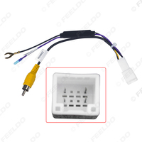 Adaptateur de câble de recul pour stationnement de voiture, prise vidéo mâle 8 broches, câble RCA avec carte de conversion d'alimentation 12V-6V pour modèles de voitures Toyota