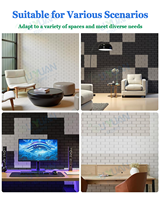 Panneaux acoustiques auto-adhésifs haute densité en forme de brique, ignifuges, écologiques, NRC 80% pour salon, hall, hôtel, bureau