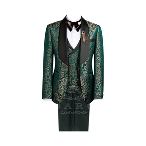 Costumes d'affaires trois pièces à simple boutonnage <span class=keywords><strong>pour</strong></span> hommes Viscose/Polyester anti-rétrécissement formel coupe ajustée gilet pantalon cérémonies de marié 2025 - Product Image 2