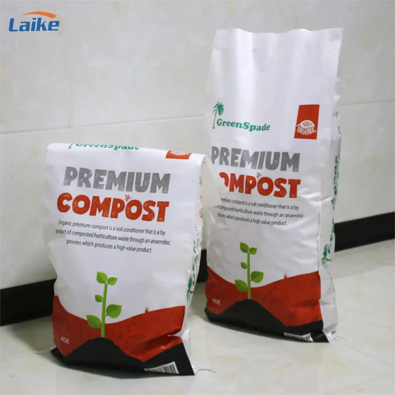 カスタムデザイン織りポリプロピレン土壌肥料袋ボップ中国facrtoyラミネートリサイクルPP織りバッグ25kg 50kg