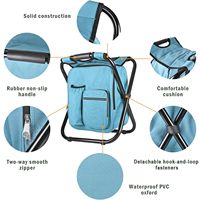 Mochila Nevera Plegable Aislada y Cómoda para Exteriores, Bolsa de Picnic, Silla para Camping y Pesca