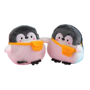 Wholesale Kawaii Penguin Plush Keychains Soft Zipper Coin Purse <strong>Mini</strong> Wallet Lipstick <strong>Envelope</strong> Data Cable Bag Toys Accessories - Product Image 6