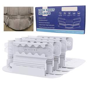 <b>Bed</b> Sheet Holder Upgraded Removable <b>Adjustable</b> Four Heights Easy Installation Fits Mattresses Corner Fitted Sheet Holders - Product Image 1